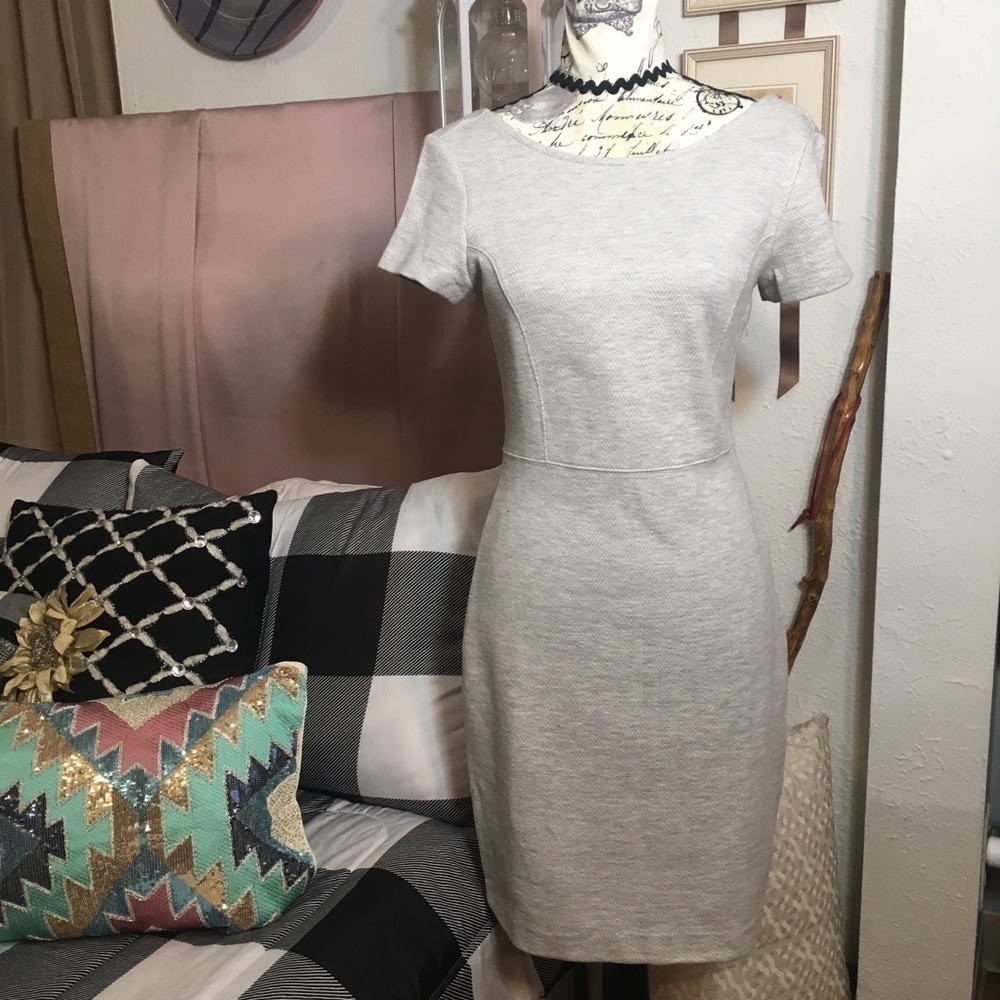 Banana Republic heather gray scoop back dress